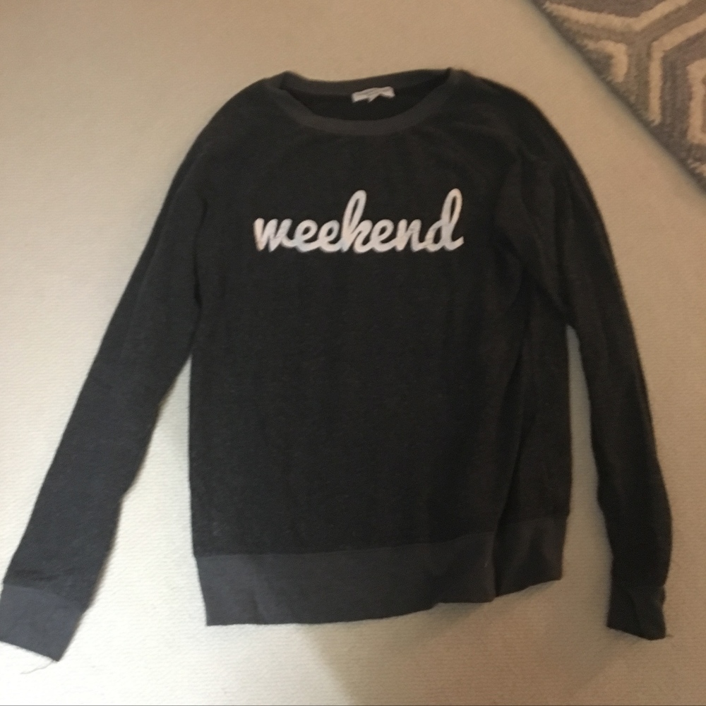 Super fuzzy "weekend" sweater